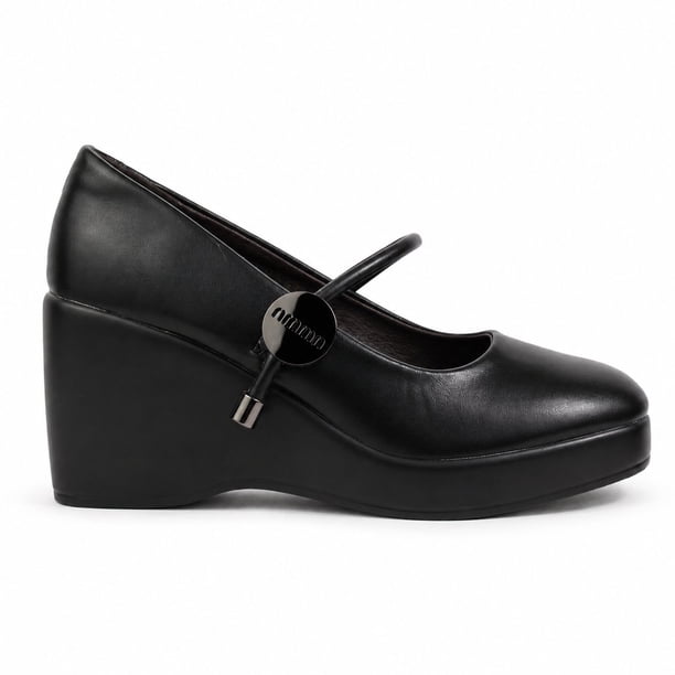 Zapato Mujer H16 Plataforma Ecocuero Tacon Alto