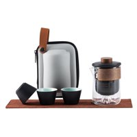 Bothyi - Juego De Té Kung Fu Tetera Infusor Pequeña Kung Fu Tetera Para Casa De Té Viajar Negro