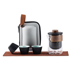 Bothyi - Juego De Té Kung Fu Tetera Infusor Pequeña Kung Fu Tetera Para Casa De Té Viajar Negro
