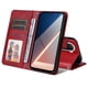 thumbnail image 4 of Funda Billetera para Xiaomi Poco M7 4G con Porta Tarjetas y Soporte Ajustable Rojo, 4 of 6