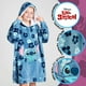 thumbnail image 3 of Manta con capucha Disney para adolescentes Minnie Mickey Stitch Blue, 3 of 3