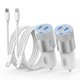 thumbnail image 1 of Cargador de coche SNGOAM de 60 W con doble alimentación USB-C para iPhone iPad, 1 of 7