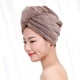 thumbnail image 3 of Toalla de microfibra mágica para el cabello, paquete de 2, secado rápido, gorro de baño, turbante, botón de secado rápido, 3 of 7