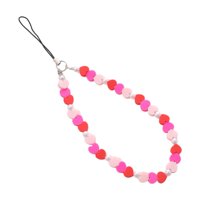 Magideal - Correa De Cadena Para Teléfono Móvil De Moda, Bonita Correa Con Dije Para Teléfono Móvil, Pulsera Ligera De Regalo De Cumpleaños, Colgante Para Bolso, Cuentas En Forma De Corazón