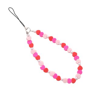 Magideal - Correa De Cadena Para Teléfono Móvil De Moda, Bonita Correa Con Dije Para Teléfono Móvil, Pulsera Ligera De Regalo De Cumpleaños, Colgante Para Bolso, Cuentas En Forma De Corazón