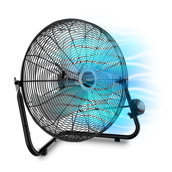 Ventilador Lasko High Velocity 20 negro para montaje en pared o suelo