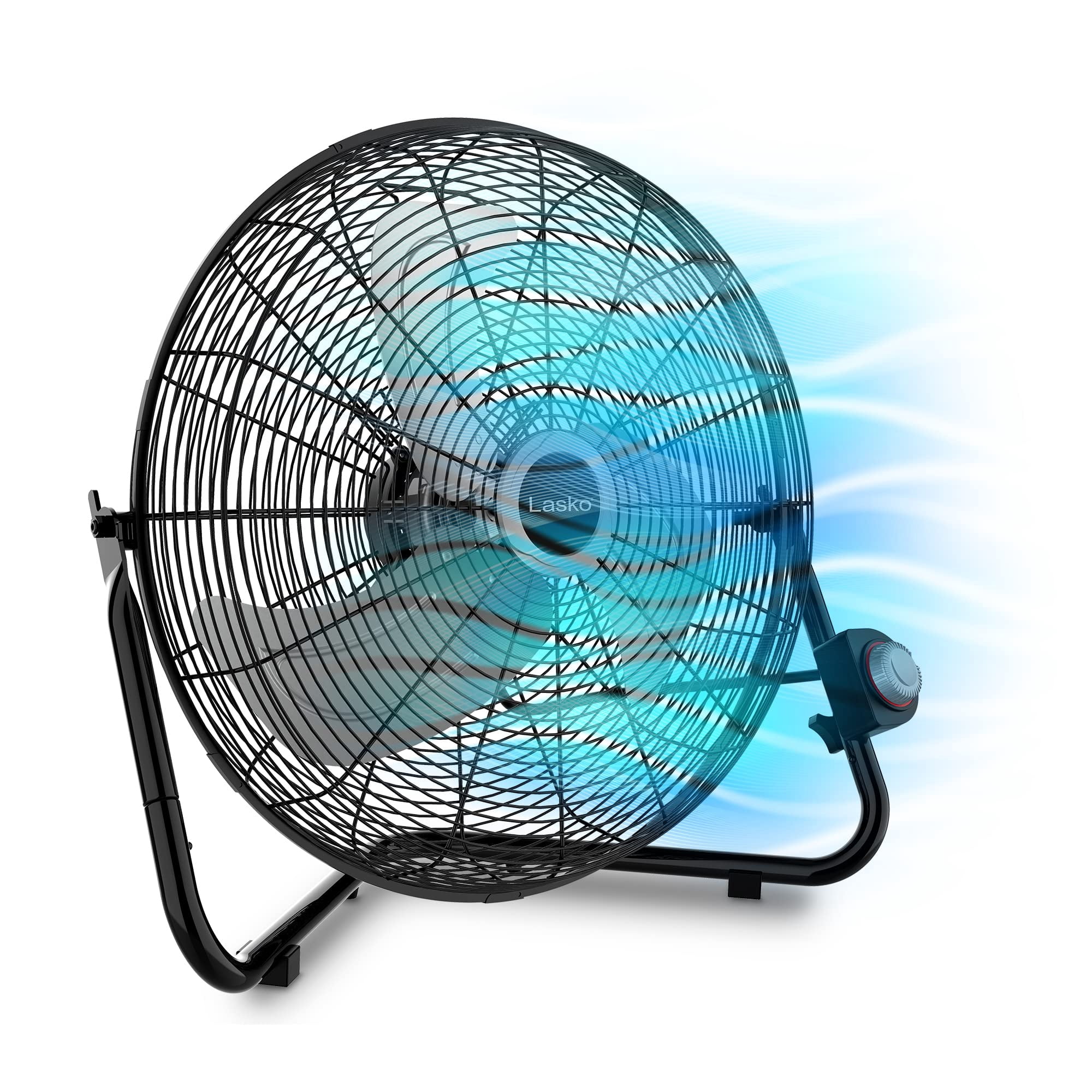Ventilador Lasko High Velocity 20 Negro Para Montaje En Pared O Suelo