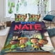 thumbnail image 2 of Gran Aventura de Nate Conjunto de sábanas temático, trío de piezas, cómodo y amigable con la piel, diseño único, regalo de decoración para el hogar para familiares, amigos y fans, 90 cm * 190 cm, 2 of 6