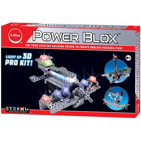 Kit E-Blox Power Blox Pro de bloques de construcción 3D con LED