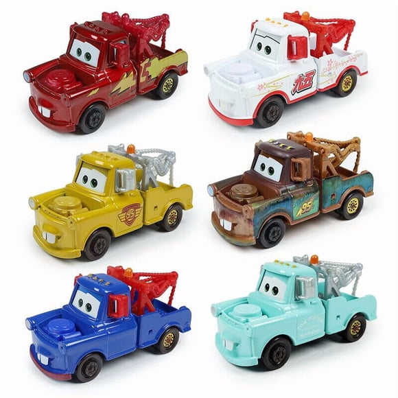 Set de 6 Autos de Juguete Mingpei Diecast a Escala 1:55 de la Película Cars