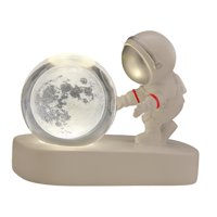 Magideal - Bola De Cristal 3D, Luz Nocturna, Globo De Cristal, Luz, Regalos Del Día De San Valentín, Lámpara Nocturna Decorativa De Astronomía, Lámpara De Mesa P Luna