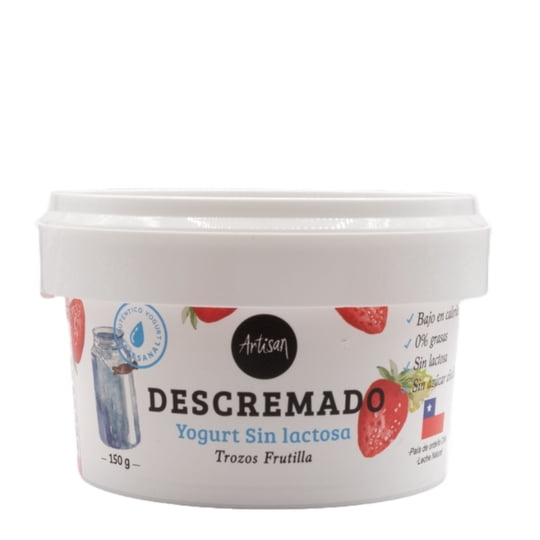 Yoghurt Descremado Sabor Frutilla 150 g Artisan