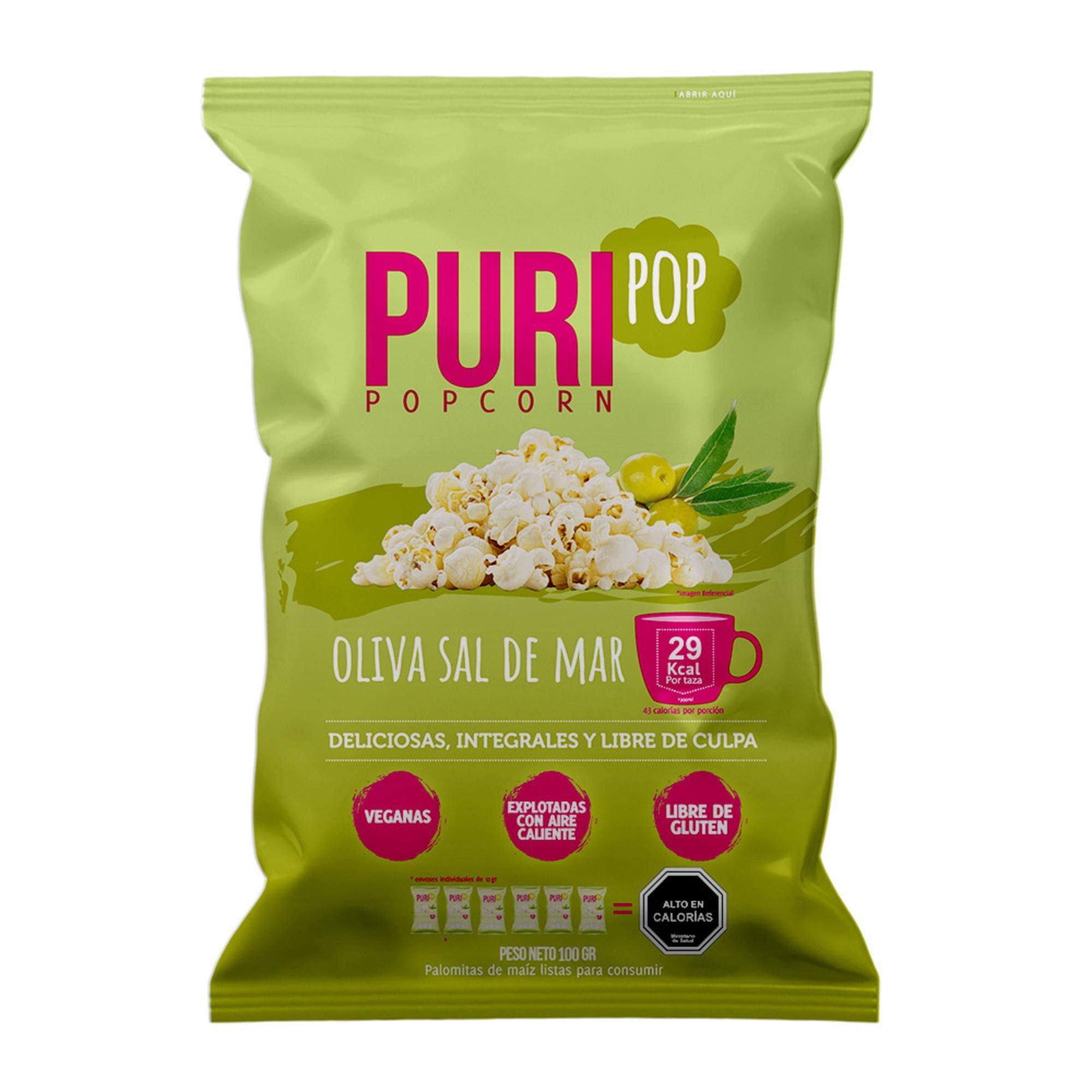 Cabritas Oliva Sal De Mar 100 g Puripop