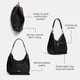 thumbnail image 2 of Bandolera Coach Jules Hobo de piel negra para mujer, 2 of 5
