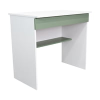 Fm Furniture - Escritorio Con 1 Cajon 73X80X49,8 Cm Blanco Y Aguamarina