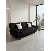 Muebles New - Sofa Italia Negro Felpa