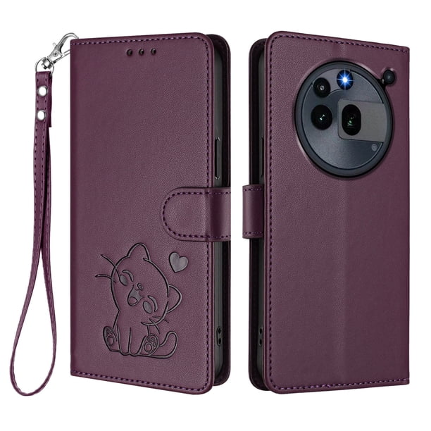 Funda Billetera Magnética para Nothing Phone 3A Pro, Morado Oscuro
