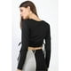 thumbnail image 3 of Body Mujer Crop con Amarre Negro Talla S, 3 of 3