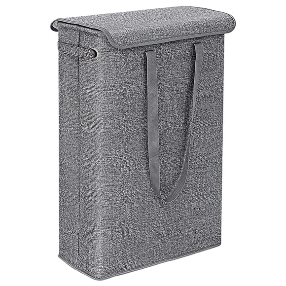 Cesto de Ropa Sucia Plegable Portátil Asas Duraderas Cesto de Ropa Sucia Ligero Plegable para Dormitorio Hogar Baño Dormitorio Organizad , gris oscuro