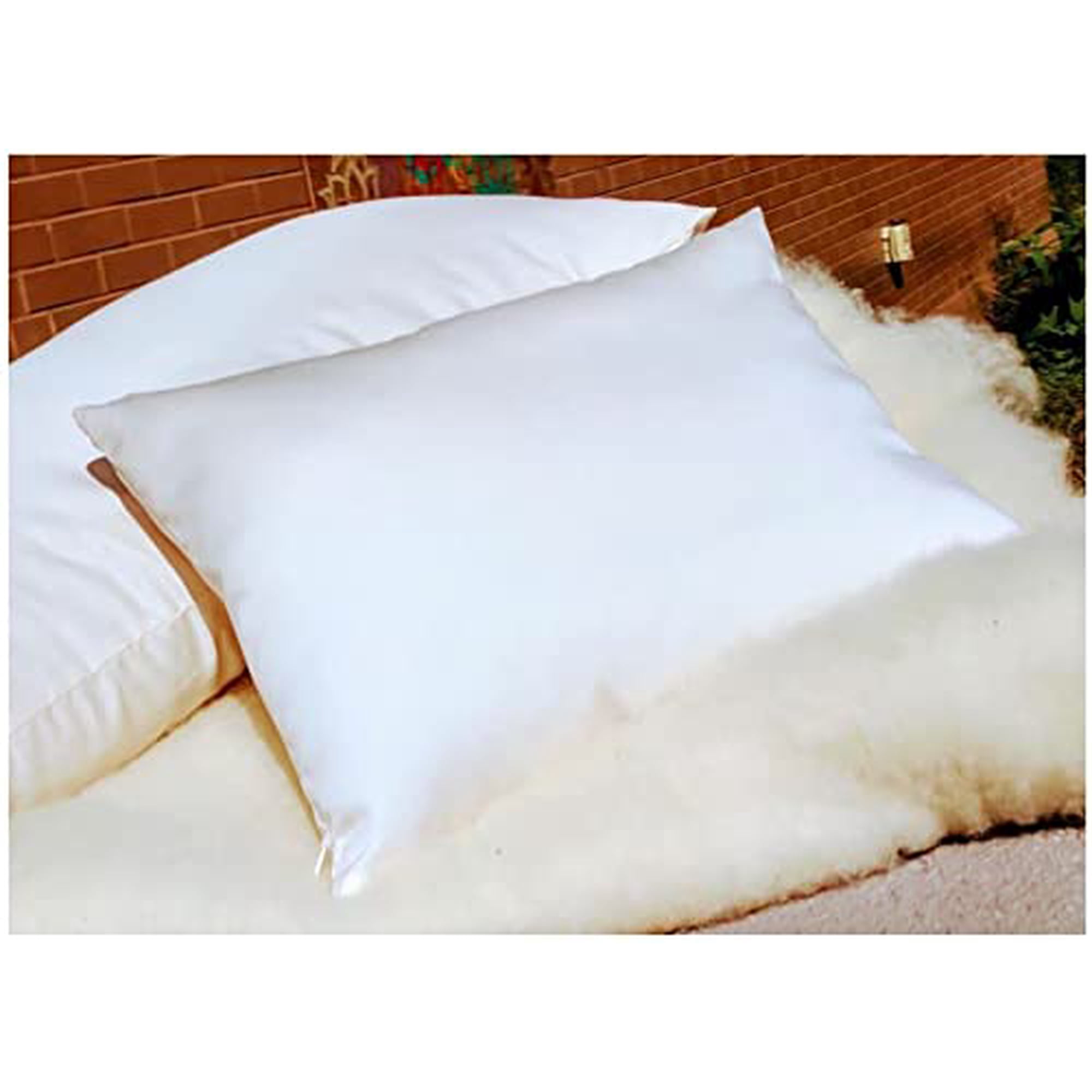 White Lotus Home - Almohada Blanca Para Niños Pequeños Lotus Home, Trigo Sarraceno Con Cremallera, Funda De Sarga Org