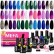 thumbnail image 1 of Kit de esmaltes de uñas MEFA, gel cambiador de color, 20 colores, 23 unidades, 1 of 3