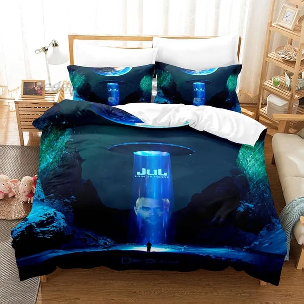 JuL Rapper Bedding Set Double Duvet Cover Comforter Pillowcase Boys Girls Adults Bedroom Bed Sheets