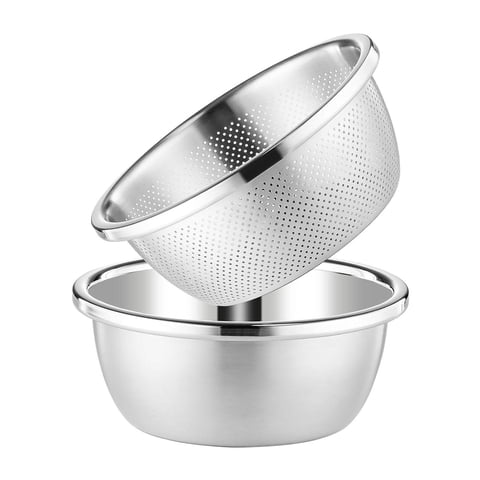 Bothyi - Cuenco De Sopa De Cocina, Colador Para Escurrir Pasta Cocida, Pasta De Frutas, 24Cm