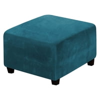 Xusx111 - Cubierta De Sofá De Terciopelo, Cubierta Extensible Del Taburete, Cubierta Desmontable Del Sofá Del Taburete, Cubierta Protectora De Los Muebles Del Taburete De Almacenamiento Plegable (Azul