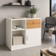 thumbnail image 4 of Cómoda Organizadora Nórdica Blanca con Cajón Puerta y 2 Compartimentos para Dormitorio 80x40x70cm, 4 of 6