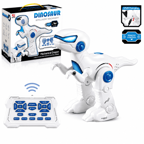 Robot Dinosaurio Inteligente con Control Remoto | Juguete Interactivo Infantil con Luces y Movimiento