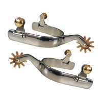 Magideal - Espuelas , 1 Par De Espuelas De Vaquero Occidental De Material Acero Inoxidable, Espuelas Exquisitas, Accesorios De Equipo Ecuestre , Mujer Plata Mujeres Argent