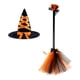 thumbnail image 2 of Sombrero De Escoba De Bruja De Halloween Palo De Escoba De Bruja Para Carnavales Fotografía Navide?a Naranja, 2 of 5
