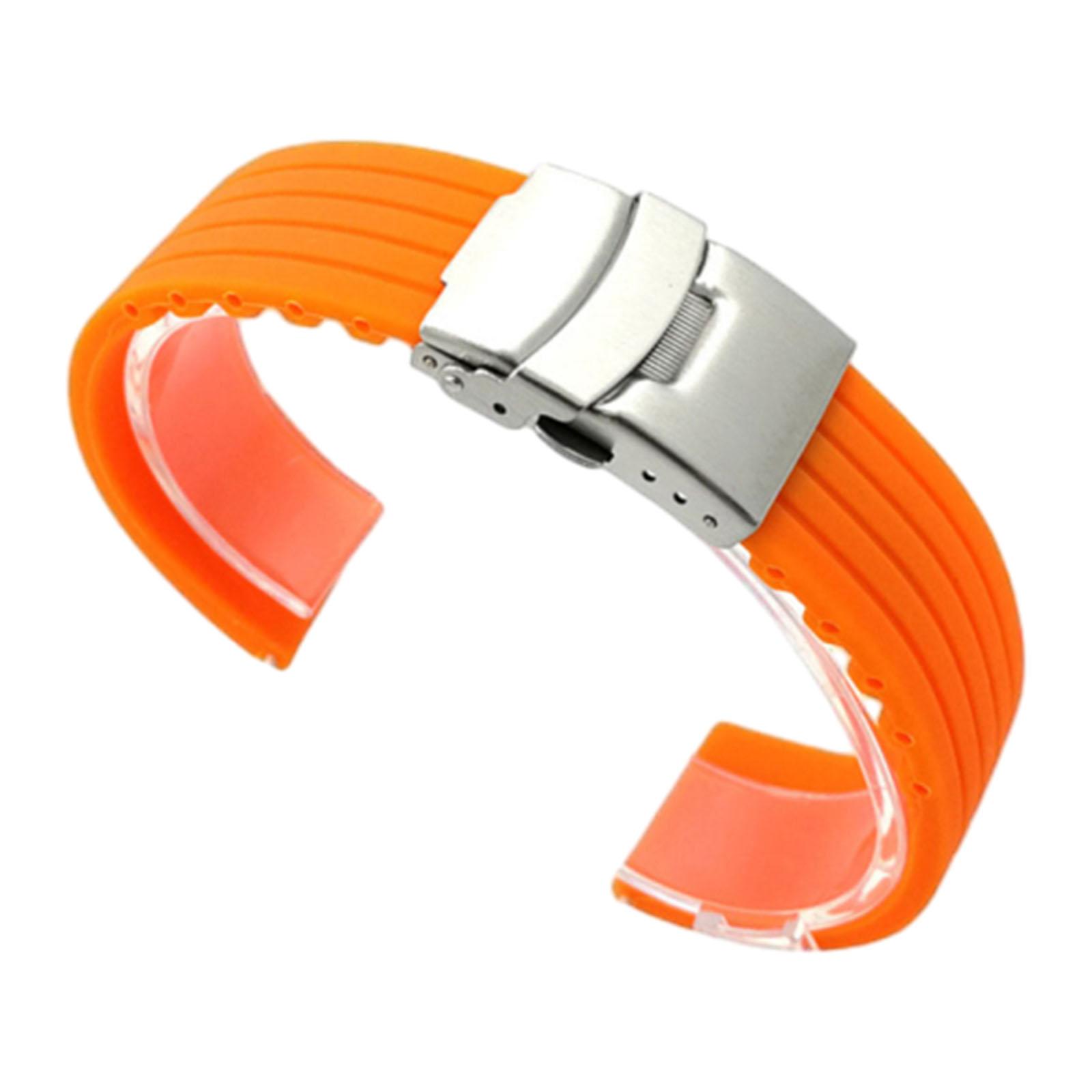 Magideal - Correa De Reloj De Silicona, Accesorios De Reloj Ajustables, Repuesto Impermeable, 24Mm