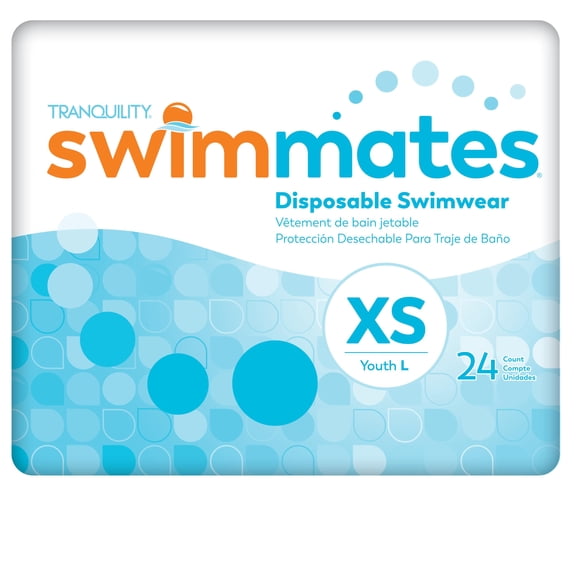 Pañales de Natación para Incontinencia Swimmates Talla Juvenil Grande XS 24 unidades