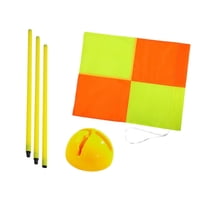 Magideal - Bandera De Esquina De Fútbol, Equipo De Campo, Bandera De Deportes De Entrenamiento Versátil, Bandera De Esquina De Campo De Fútbol Para Adultos Y Niñ Base Amarilla De 15 M.