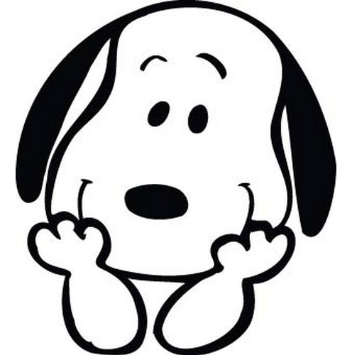 Rienda Libre - Sticker Snoopy Happy Face Caricatura Auto Camioneta