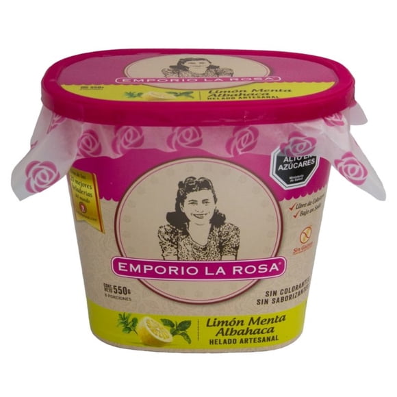 Helado Limón Menta Albahaca Pote, 800 ml