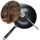 thumbnail image 1 of Wok Souped Up Recipes de acero al carbono para estufas eléctricas, de inducción y de gas con tapa, espátula y guía del usuario, 1 of 6