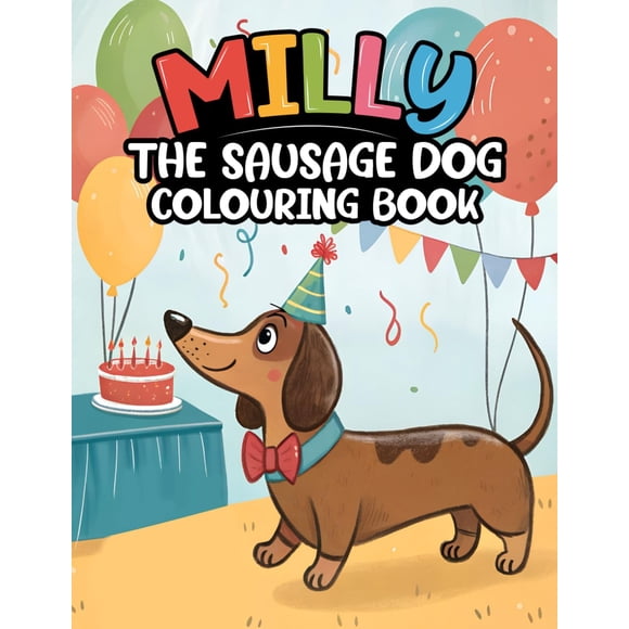 Libro para colorear Majosta Milly the Sausage Dog para niños