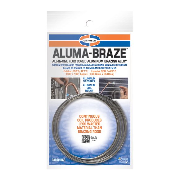 Aleación de Braseado Uniweld Aluma-Braze™ con Núcleo de Fundente