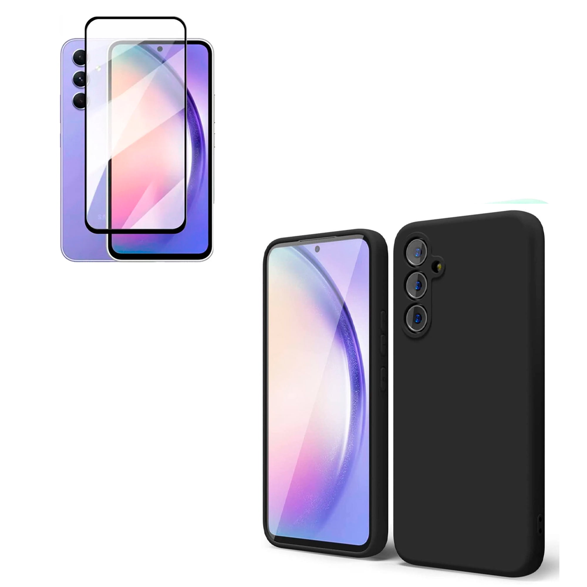 Joigo - Carcasa Para Samsung A24 + Lamina De Vidrio Templado Negro