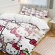 thumbnail image 1 of Cute Hello Kitty Thickened Three-piece Bed Set Cartoon Pillowcase Anime Quilt Cover Bedroom Hotel Theme House Vacation Home Holiday Anniversary Gift, 1 of 4