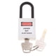 thumbnail image 3 of Seguridad Bloqueo de seguridad Candado con llave diferente pvc acero inoxidable blanco, 3 of 5