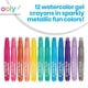 thumbnail image 2 of Lápices de colores en gel para acuarela Ooly Rainbow Sparkle Metallic x12, 2 of 6