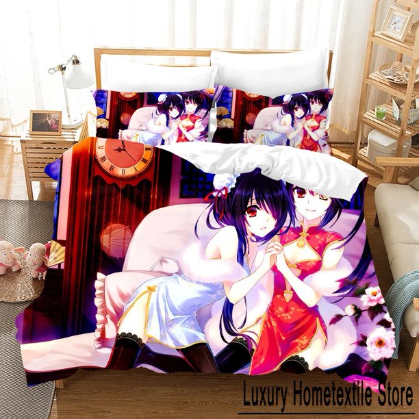 Date A Live Girls Bedding Set Japan Popular Duvet Cover Sets Comforter Bed Linen Size Dropshipping Bed Sheets