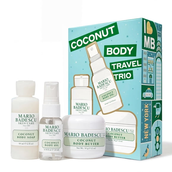 Trío Corporal Mario Badescu Coco: Gel de Ducha, Manteca y Aceite
