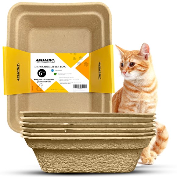 Caja de arena grande Animaru – Pack de 6 (marrón)