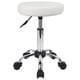 thumbnail image 1 of Silla de salón FURWOO, taburete ajustable con ruedas, color blanco, 1 of 7