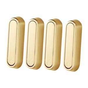 Bothyi - Ganchos De Pared Plegables Para Baño, 4 Piezas, Resistentes, Accesorio De Cocina, Giratorio 90°, Dorado