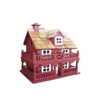 Casa De Campo Novedosa Birdhouse Home Bazaar Con Abertura De Limpieza